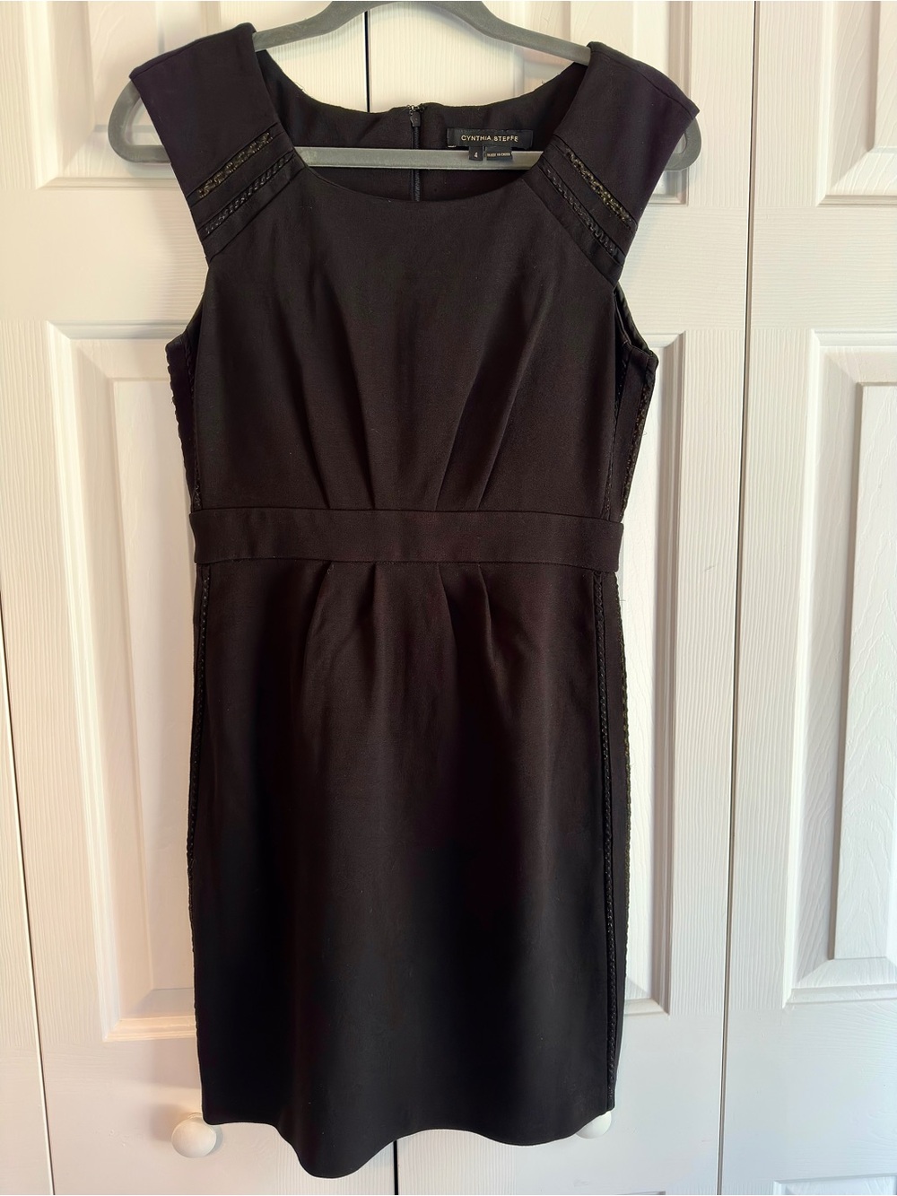 Cynthia Steffe Black Sleeveless Sheath Dress Classic Edgy Vibes